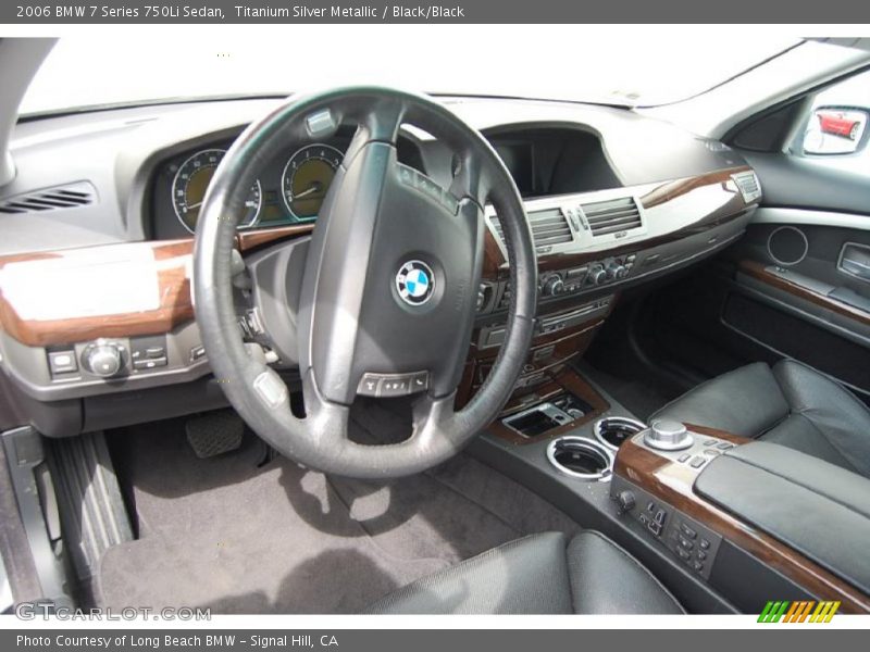 Titanium Silver Metallic / Black/Black 2006 BMW 7 Series 750Li Sedan