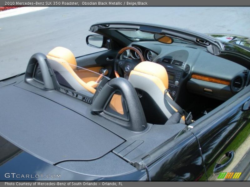 Obsdian Black Metallic / Beige/Black 2010 Mercedes-Benz SLK 350 Roadster