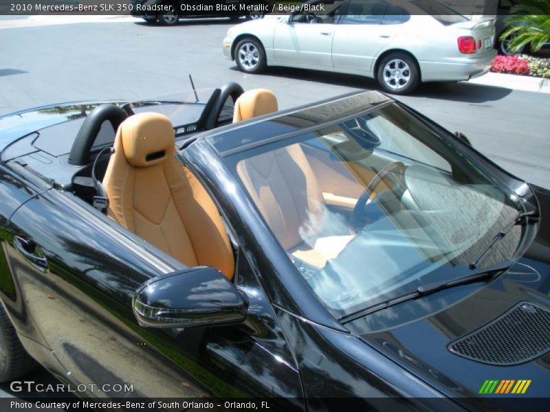 Obsdian Black Metallic / Beige/Black 2010 Mercedes-Benz SLK 350 Roadster