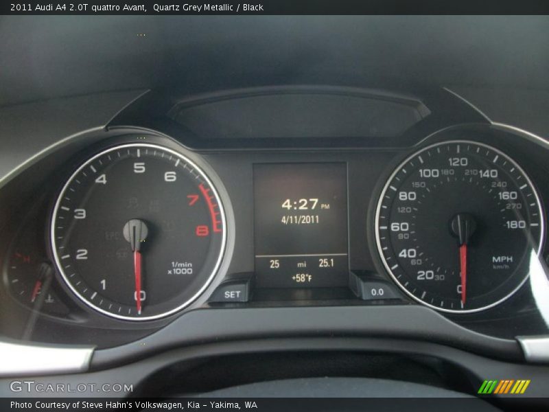 Quartz Grey Metallic / Black 2011 Audi A4 2.0T quattro Avant