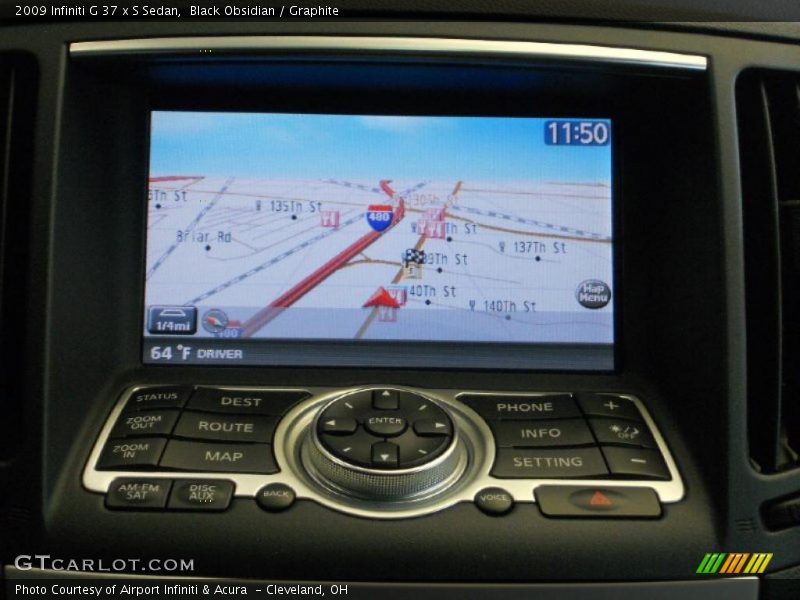 Navigation of 2009 G 37 x S Sedan