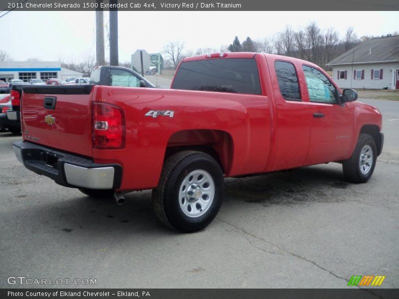 Victory Red / Dark Titanium 2011 Chevrolet Silverado 1500 Extended Cab 4x4