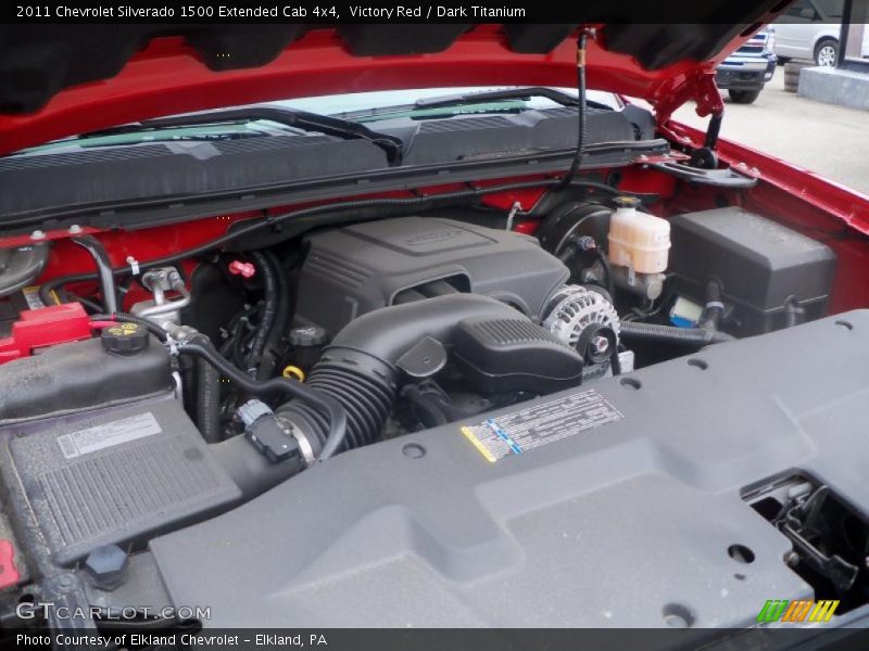 Victory Red / Dark Titanium 2011 Chevrolet Silverado 1500 Extended Cab 4x4
