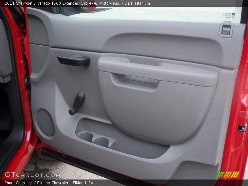 Victory Red / Dark Titanium 2011 Chevrolet Silverado 1500 Extended Cab 4x4