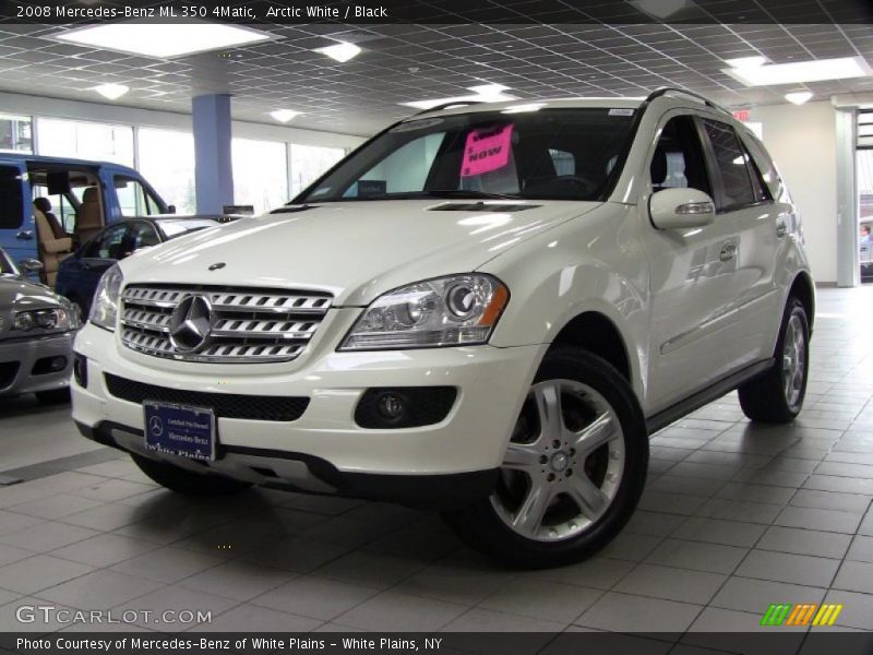 Arctic White / Black 2008 Mercedes-Benz ML 350 4Matic