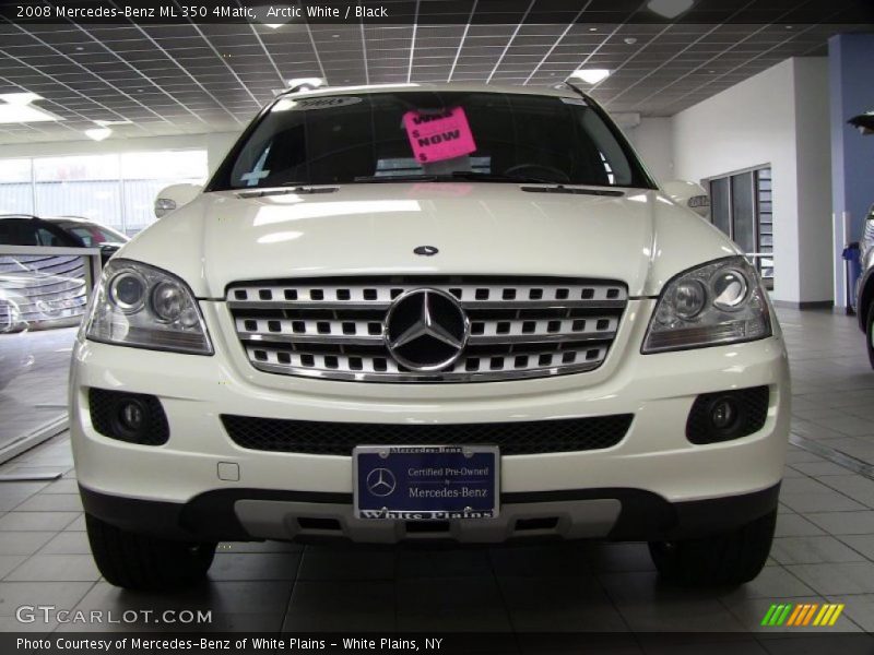 Arctic White / Black 2008 Mercedes-Benz ML 350 4Matic