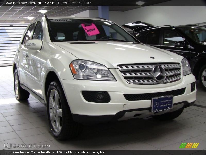 Arctic White / Black 2008 Mercedes-Benz ML 350 4Matic