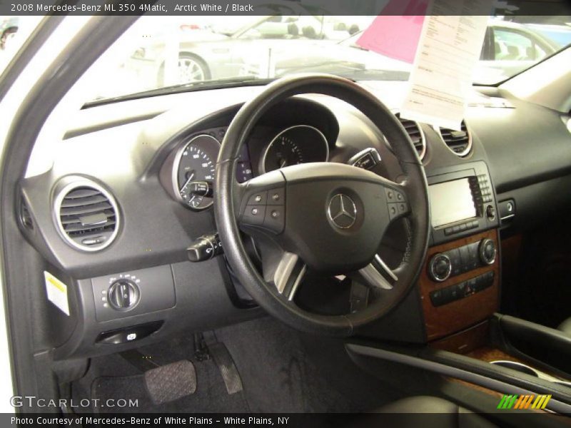 Arctic White / Black 2008 Mercedes-Benz ML 350 4Matic