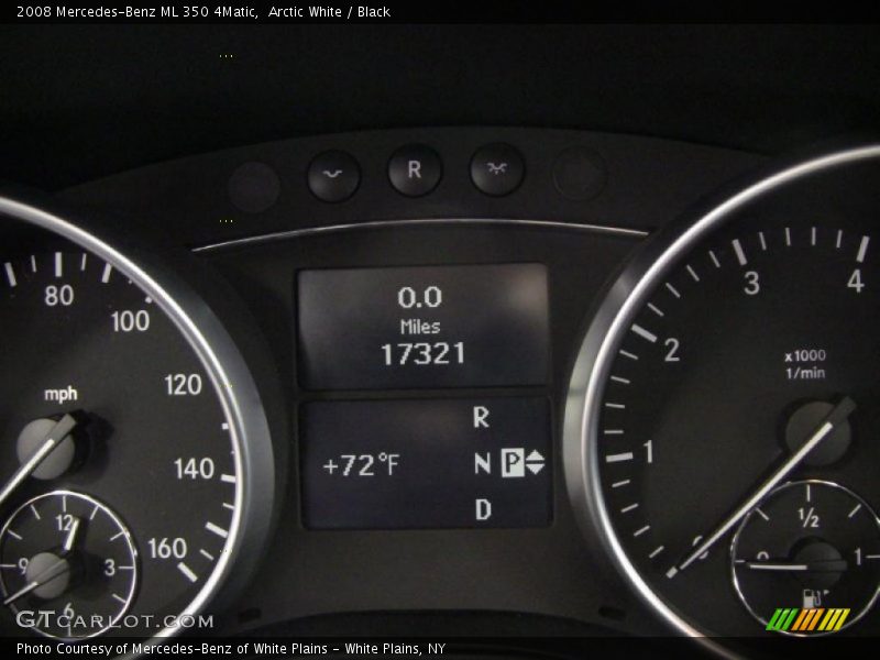 Arctic White / Black 2008 Mercedes-Benz ML 350 4Matic