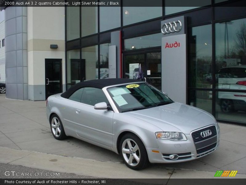 Light Silver Metallic / Black 2008 Audi A4 3.2 quattro Cabriolet