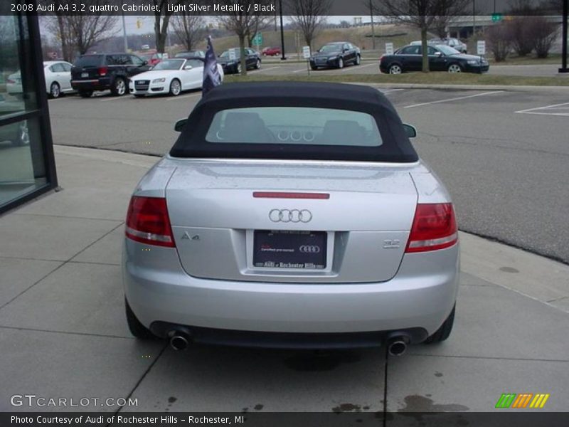 Light Silver Metallic / Black 2008 Audi A4 3.2 quattro Cabriolet