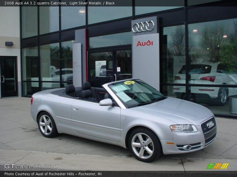 Light Silver Metallic / Black 2008 Audi A4 3.2 quattro Cabriolet