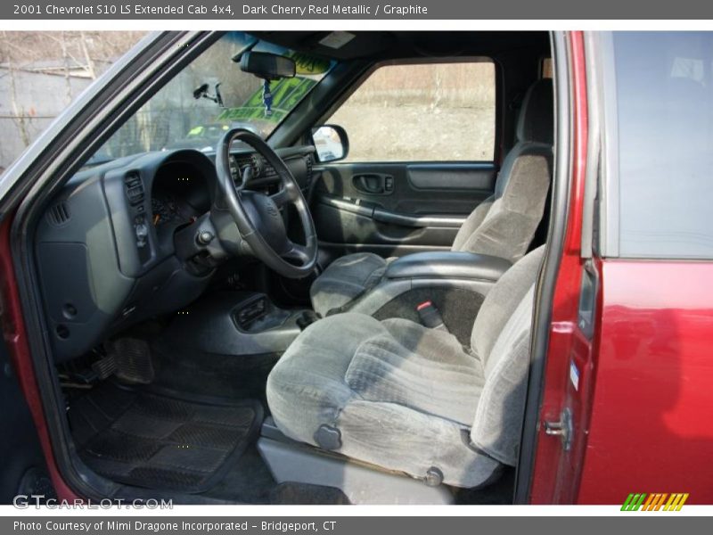 Dark Cherry Red Metallic / Graphite 2001 Chevrolet S10 LS Extended Cab 4x4