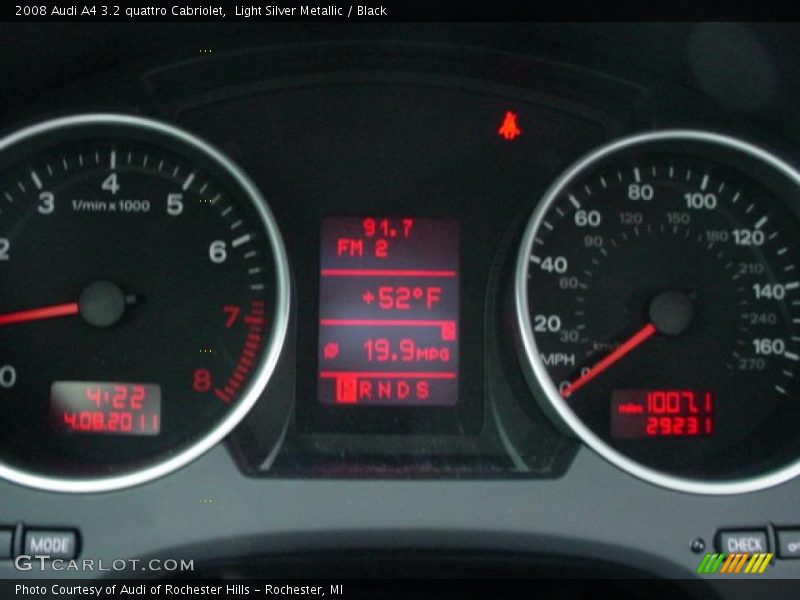 Light Silver Metallic / Black 2008 Audi A4 3.2 quattro Cabriolet