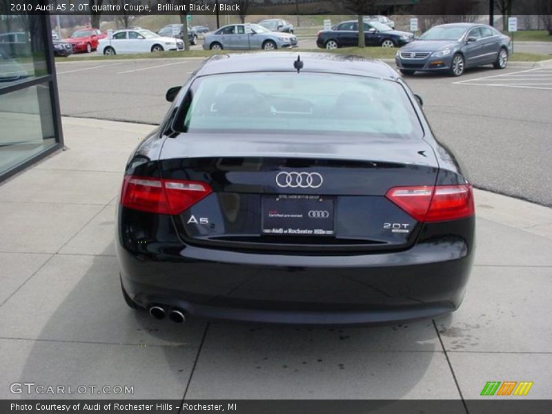 Brilliant Black / Black 2010 Audi A5 2.0T quattro Coupe