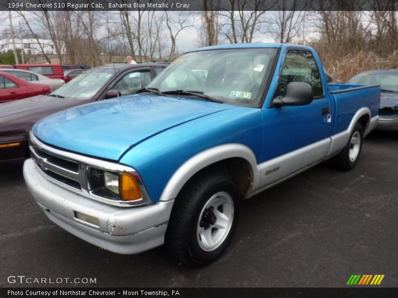 Bahama Blue Metallic / Gray 1994 Chevrolet S10 Regular Cab