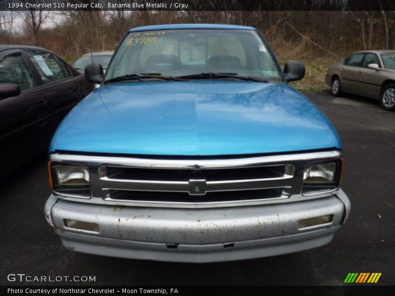 Bahama Blue Metallic / Gray 1994 Chevrolet S10 Regular Cab