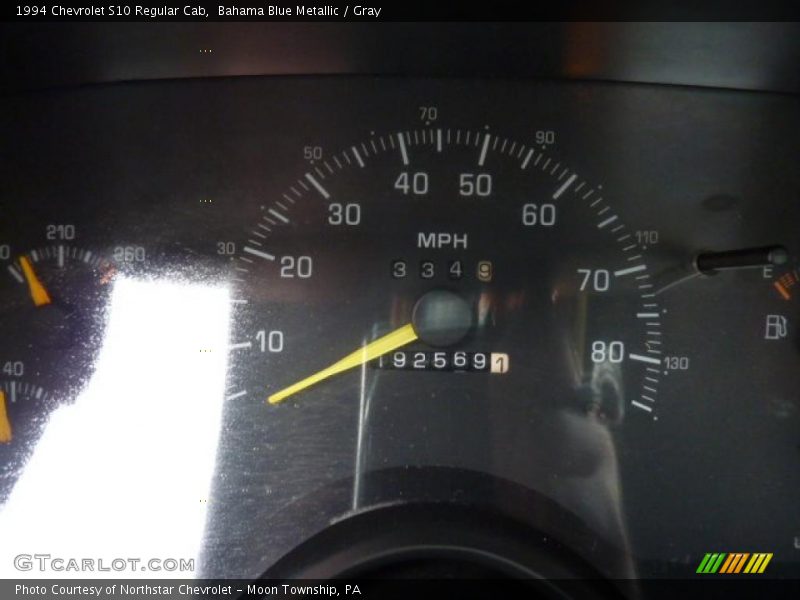 Bahama Blue Metallic / Gray 1994 Chevrolet S10 Regular Cab