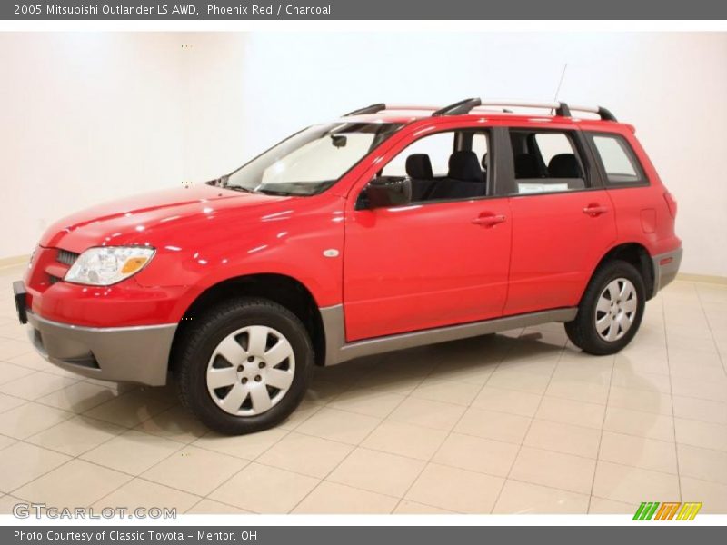 Phoenix Red / Charcoal 2005 Mitsubishi Outlander LS AWD