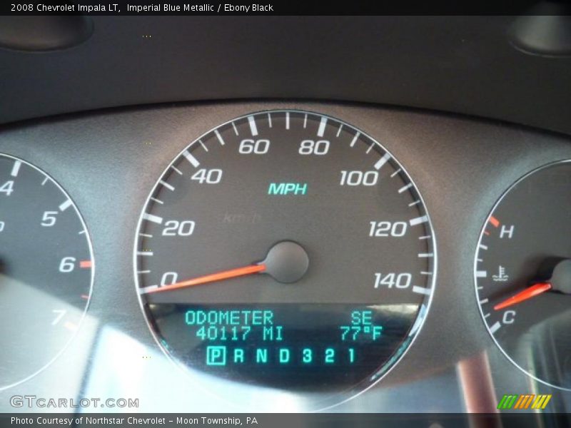 Imperial Blue Metallic / Ebony Black 2008 Chevrolet Impala LT