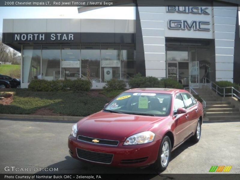 Red Jewel Tintcoat / Neutral Beige 2008 Chevrolet Impala LT
