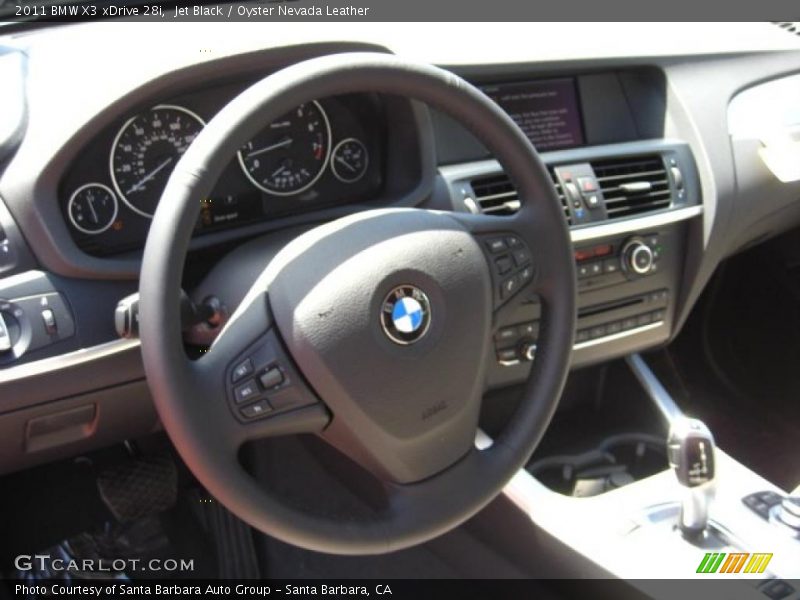 Jet Black / Oyster Nevada Leather 2011 BMW X3 xDrive 28i