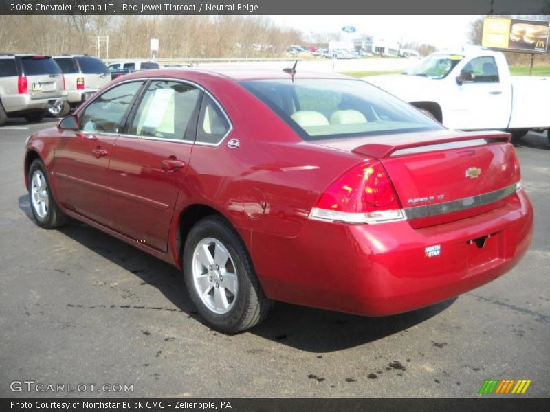 Red Jewel Tintcoat / Neutral Beige 2008 Chevrolet Impala LT