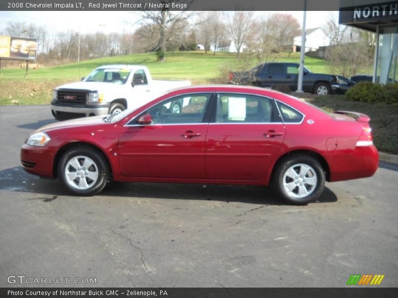 Red Jewel Tintcoat / Neutral Beige 2008 Chevrolet Impala LT