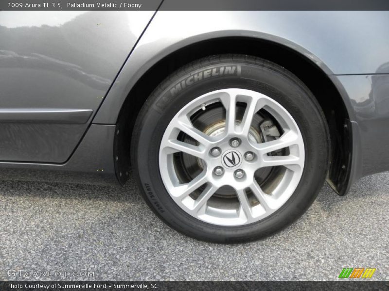 Palladium Metallic / Ebony 2009 Acura TL 3.5