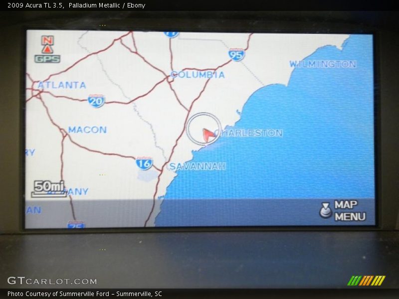 Palladium Metallic / Ebony 2009 Acura TL 3.5