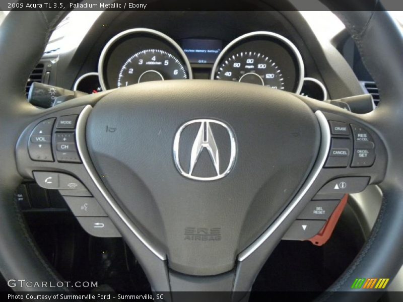 Palladium Metallic / Ebony 2009 Acura TL 3.5