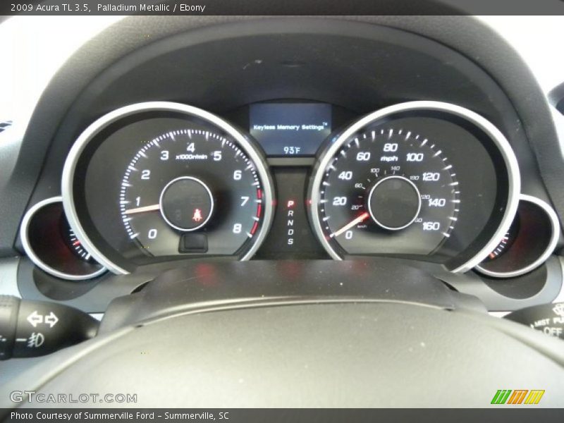Palladium Metallic / Ebony 2009 Acura TL 3.5