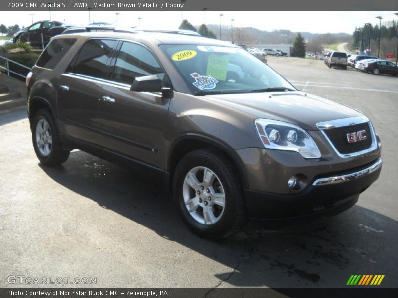 Medium Brown Metallic / Ebony 2009 GMC Acadia SLE AWD