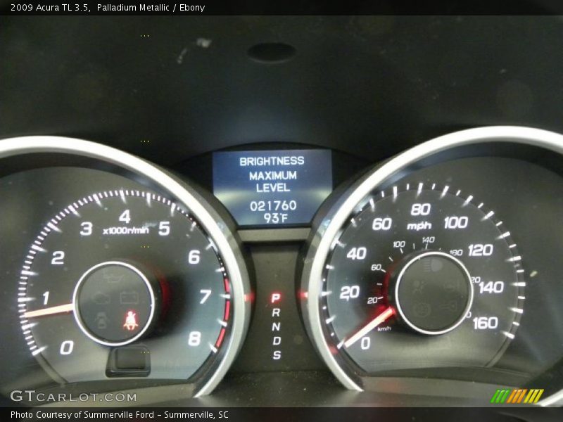 Palladium Metallic / Ebony 2009 Acura TL 3.5