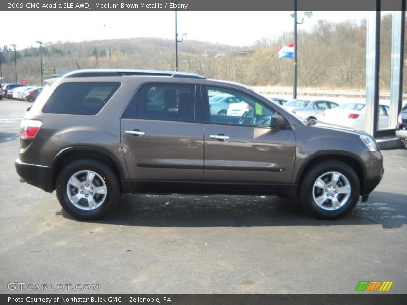 Medium Brown Metallic / Ebony 2009 GMC Acadia SLE AWD