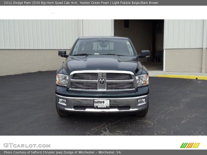 Hunter Green Pearl / Light Pebble Beige/Bark Brown 2011 Dodge Ram 1500 Big Horn Quad Cab 4x4