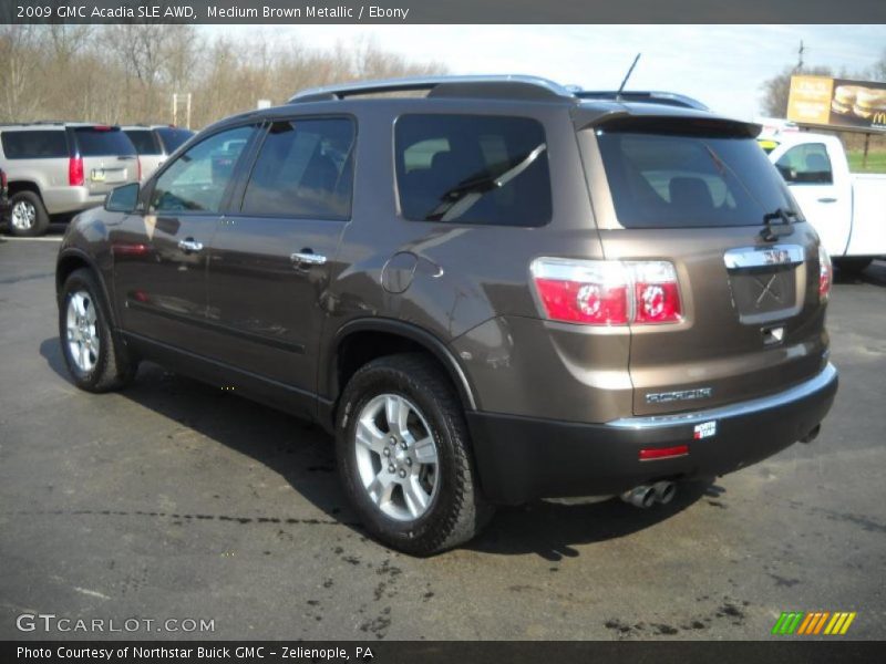 Medium Brown Metallic / Ebony 2009 GMC Acadia SLE AWD