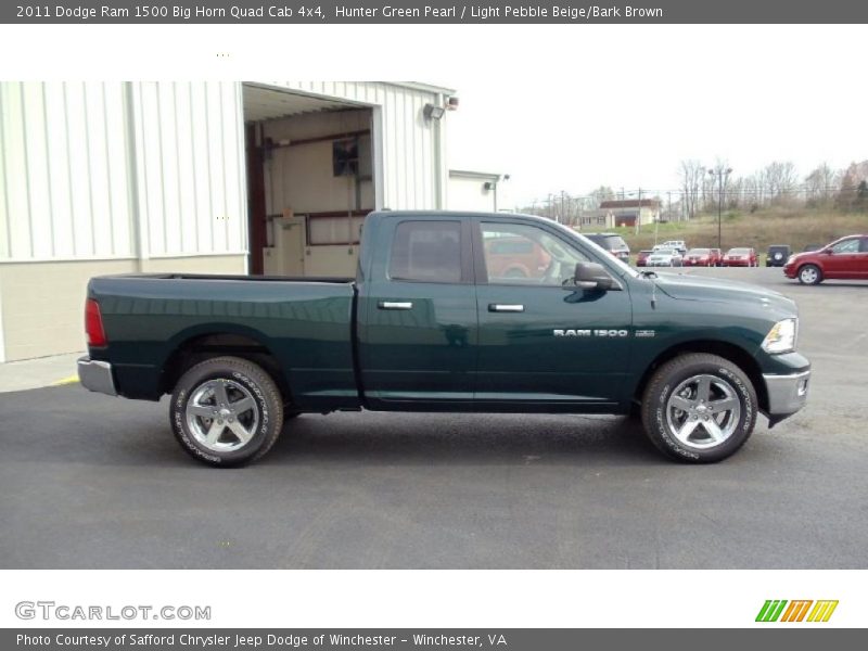 Hunter Green Pearl / Light Pebble Beige/Bark Brown 2011 Dodge Ram 1500 Big Horn Quad Cab 4x4
