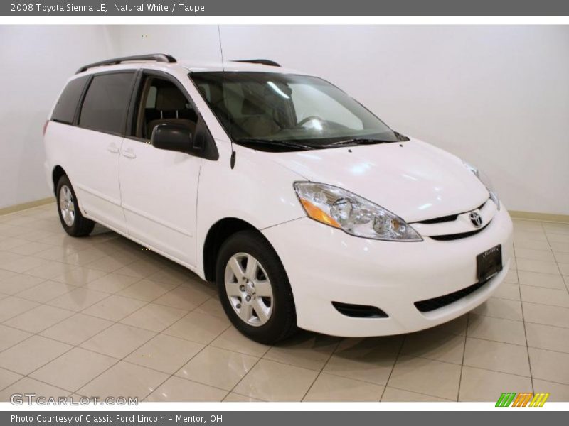 Natural White / Taupe 2008 Toyota Sienna LE