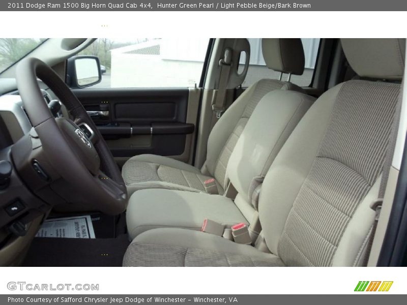 Hunter Green Pearl / Light Pebble Beige/Bark Brown 2011 Dodge Ram 1500 Big Horn Quad Cab 4x4