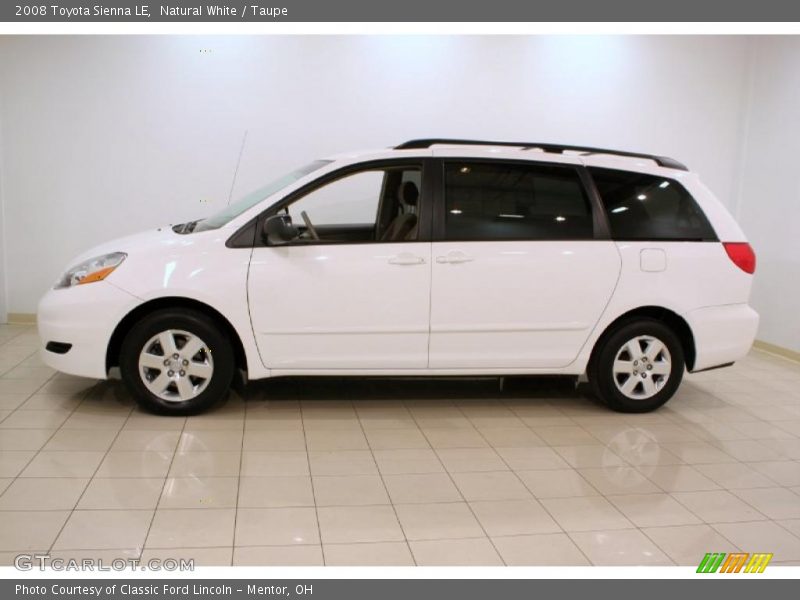 Natural White / Taupe 2008 Toyota Sienna LE