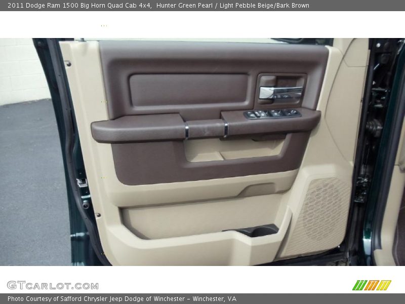 Hunter Green Pearl / Light Pebble Beige/Bark Brown 2011 Dodge Ram 1500 Big Horn Quad Cab 4x4