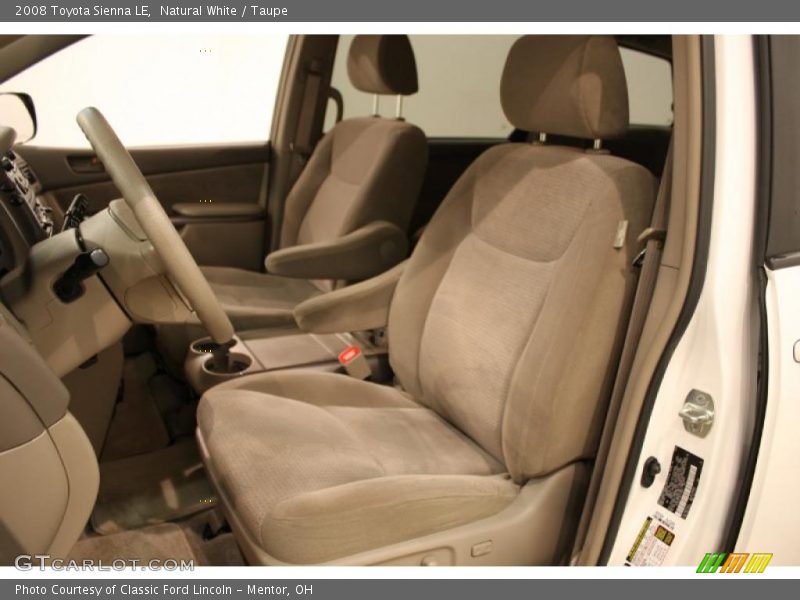 Natural White / Taupe 2008 Toyota Sienna LE
