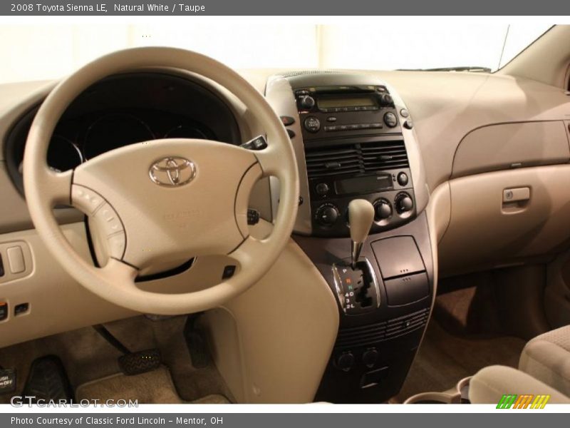 Natural White / Taupe 2008 Toyota Sienna LE