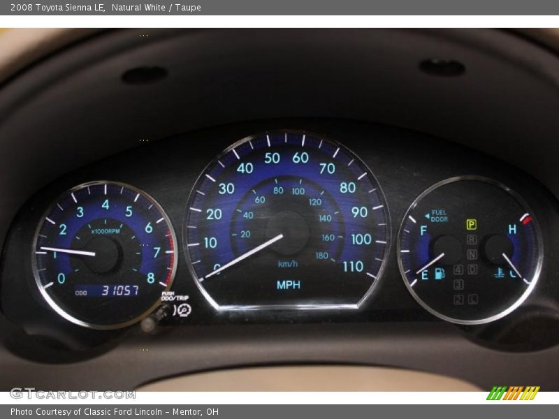 Natural White / Taupe 2008 Toyota Sienna LE