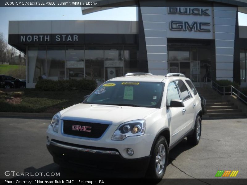 Summit White / Ebony 2008 GMC Acadia SLE AWD