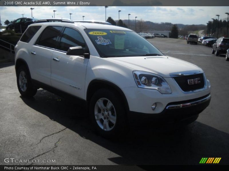 Summit White / Ebony 2008 GMC Acadia SLE AWD