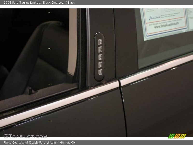 Black Clearcoat / Black 2008 Ford Taurus Limited