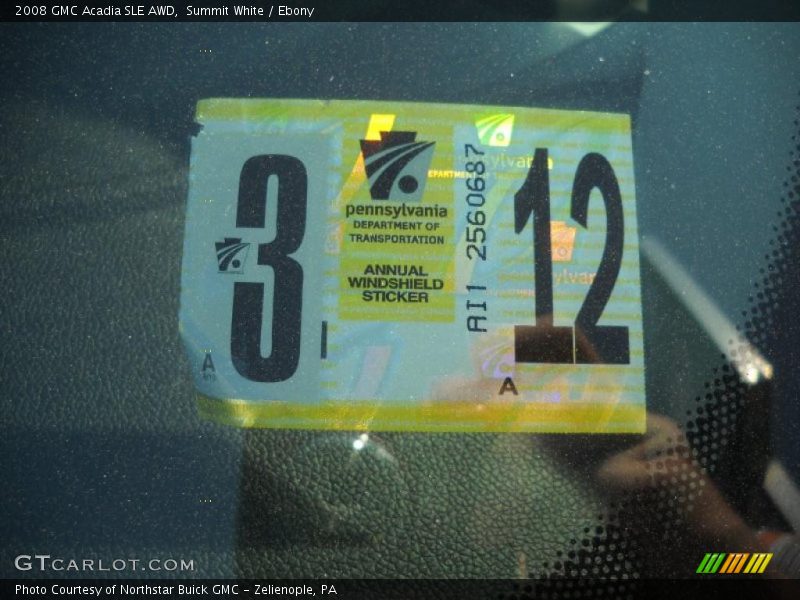 Summit White / Ebony 2008 GMC Acadia SLE AWD
