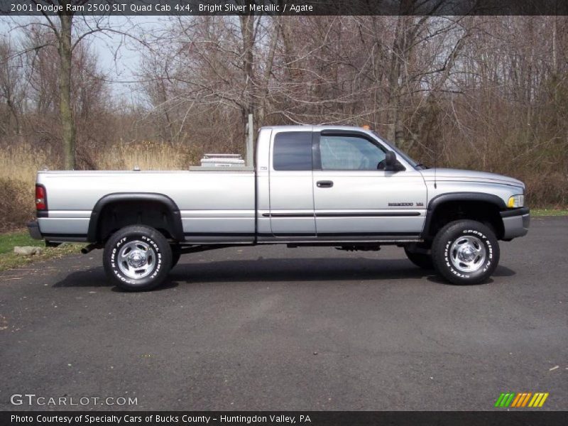 Bright Silver Metallic / Agate 2001 Dodge Ram 2500 SLT Quad Cab 4x4